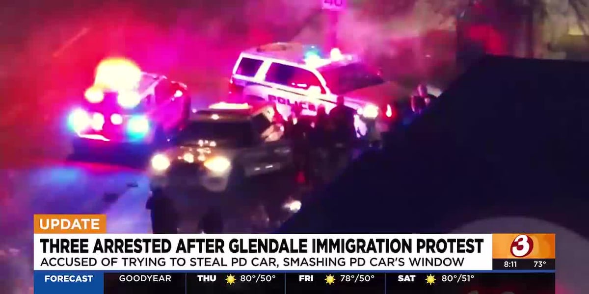 Protests Against Immigration Policies Spark Violence, Three Arrested in Glendale