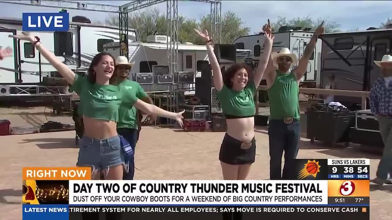 Dust off your cowboy boots and get ready for some line dancing at Country Thunder.
