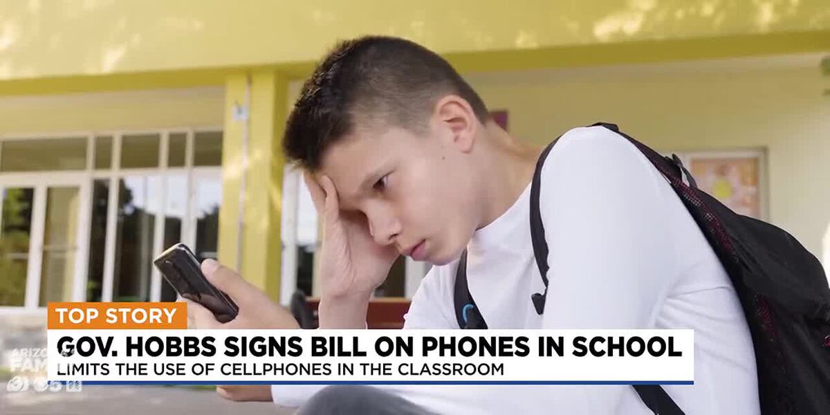 Arizona governor signs bill to limit cellphone use in schools Arizona governor signs bill to limit cellphone use in schools