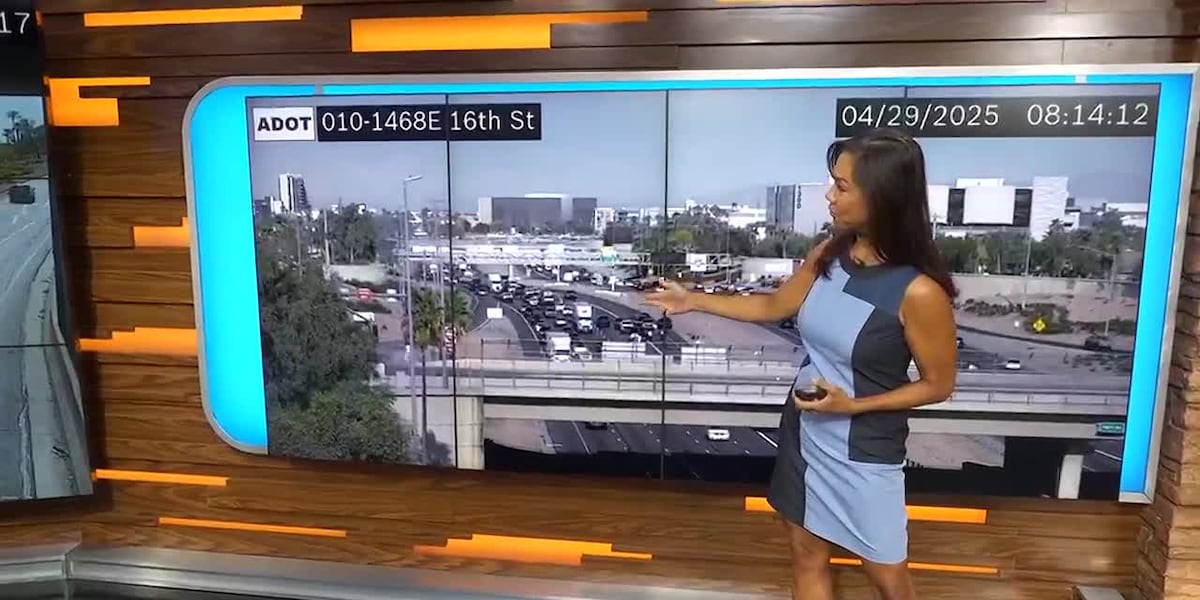 Rollover crash causes 10-mile backup on Phoenix freeway