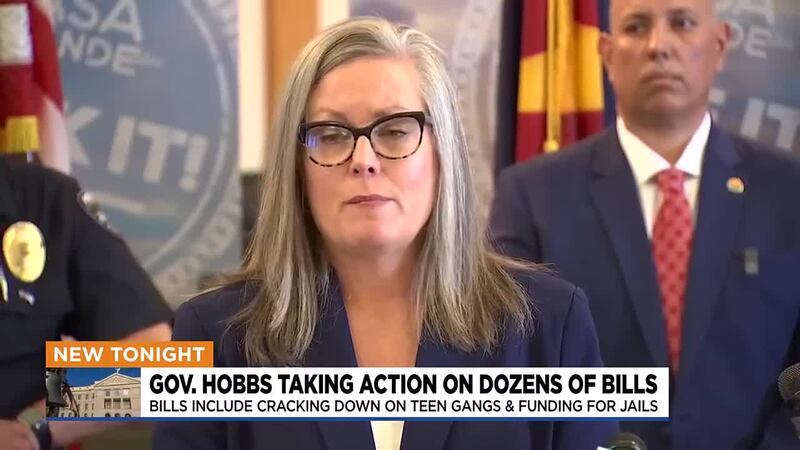 Arizona Gov. Katie Hobbs signs more than 20 bills, including one targeting teen gang violence...