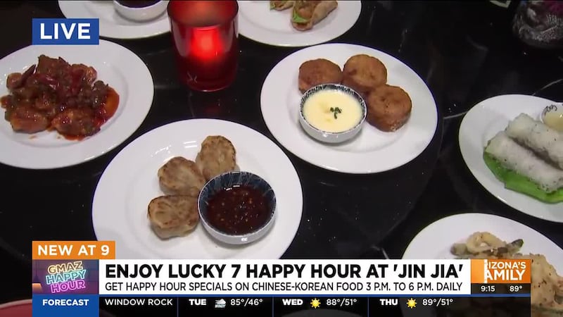 Jin Jia's “Lucky Seven” happy hour runs from 3 to 6 p.m. in the bar, lounge and patio, with...