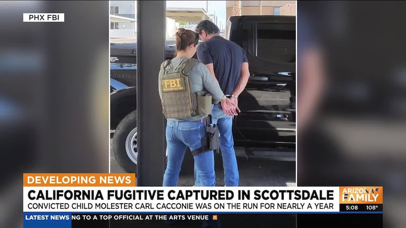 A convicted child molester wanted out of California was arrested in Scottsdale on Saturday...