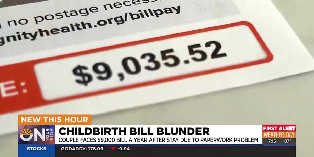 Arizona couple faces $9,000 bill a year after hospital visit due to paperwork issue