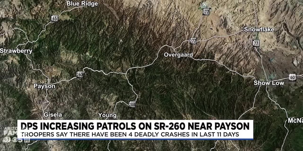Arizona DPS increasing patrols on highway near Payson