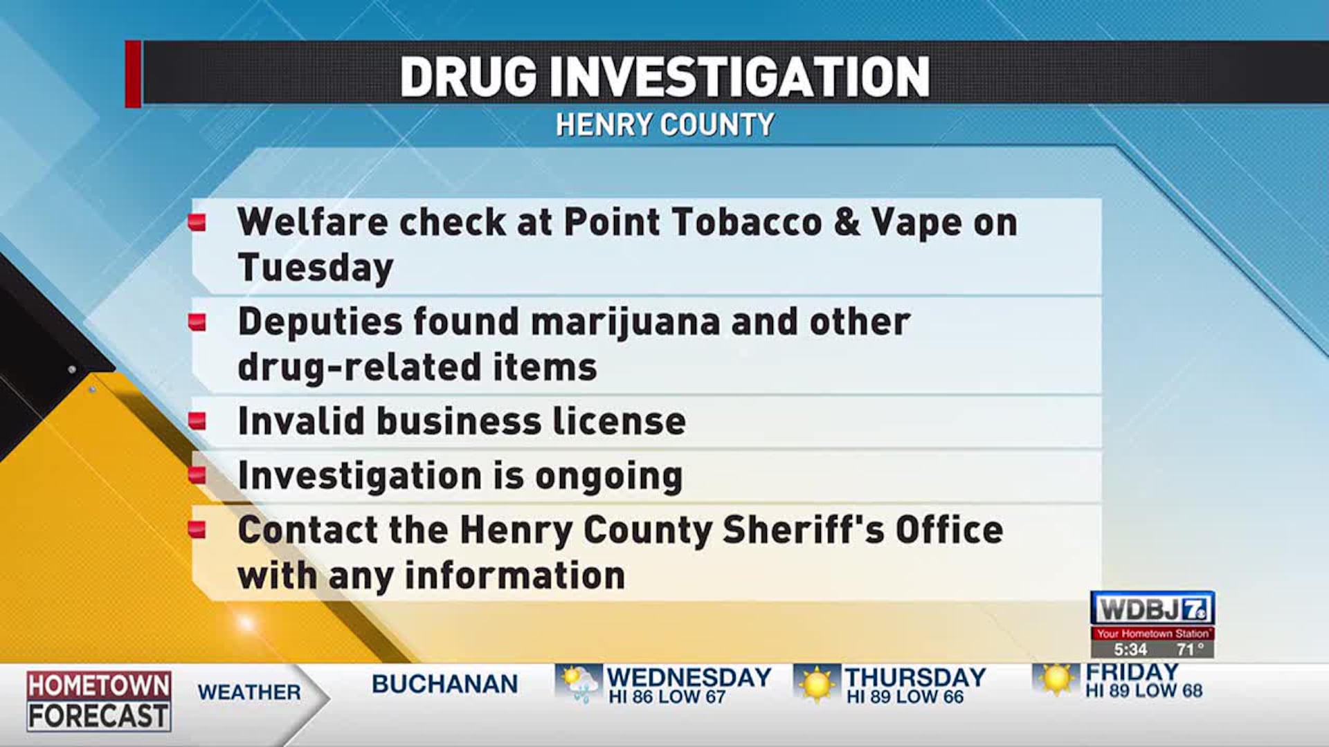 Welfare Check Leads To Drug Investigation At Tobacco & Vape Shop