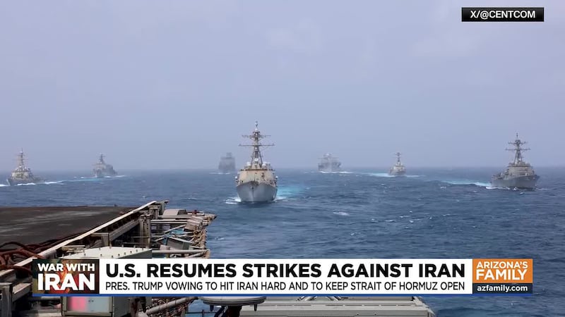The attacks come as Iran and the U.S. both vie for control of the Strait of Hormuz through...
