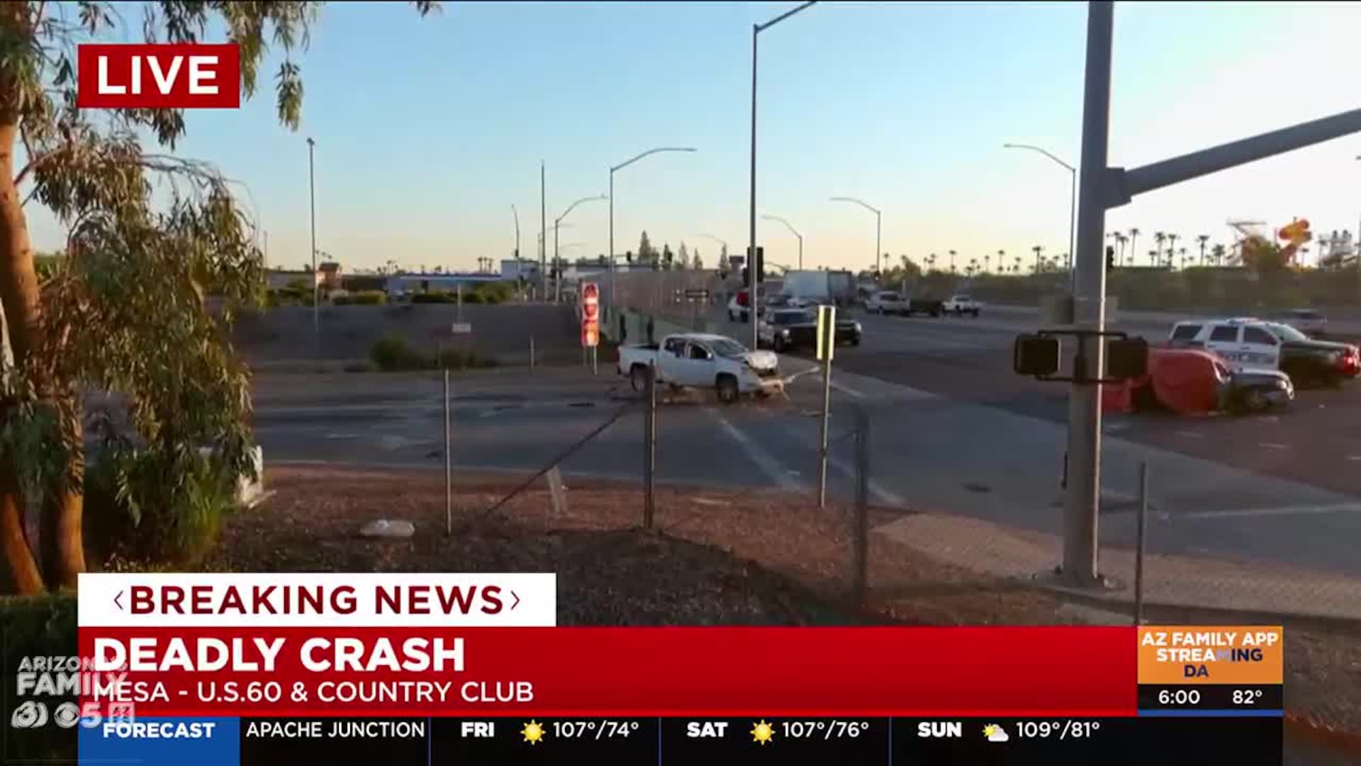 Mesa DPS Investigates Fatal Crash on Country Club Drive near US 60 in Mesa