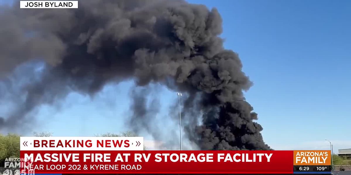 Fire Destroys 10 RVs Near Chandler, No Injuries