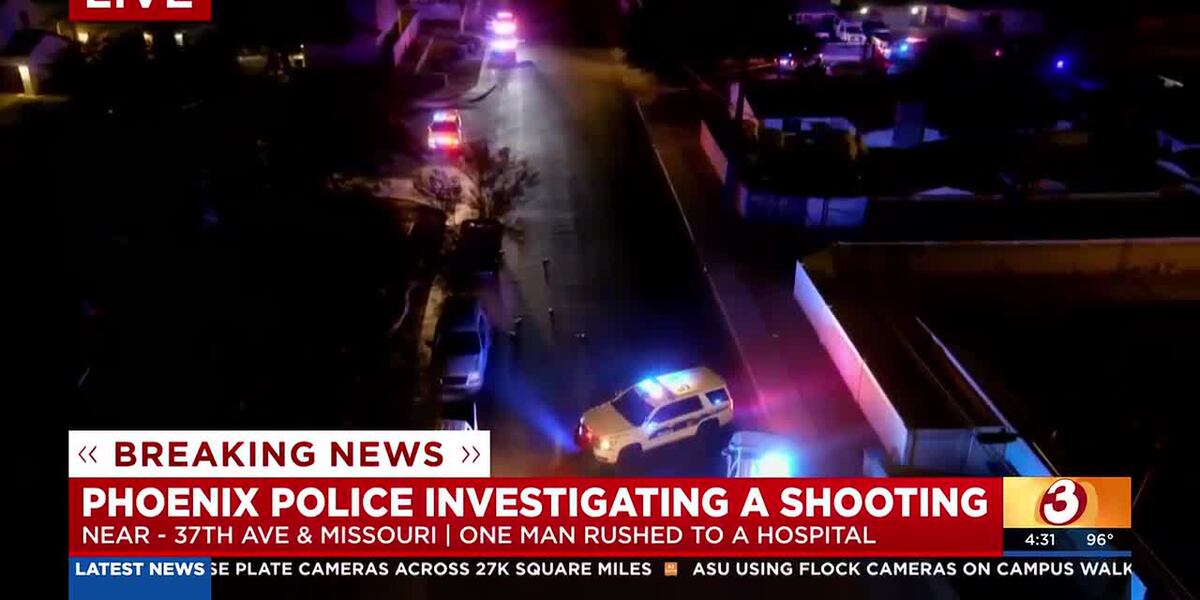 Coverage image for: 1 man shot in west Phoenix neighborhood