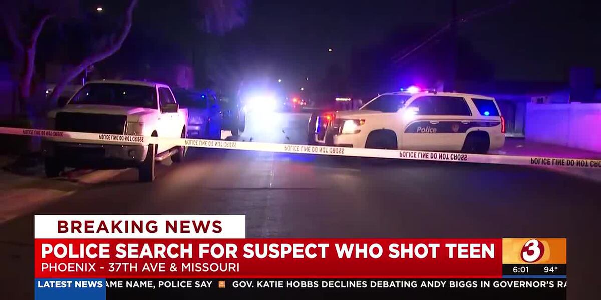 Coverage image for: Suspect wanted after teen shot in west Phoenix