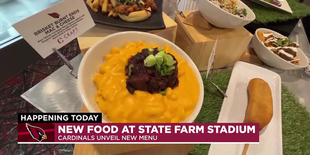 Cardinal Nation Menu Arizona Cardinals unveil new food menu at State Farm Stadium in 2025