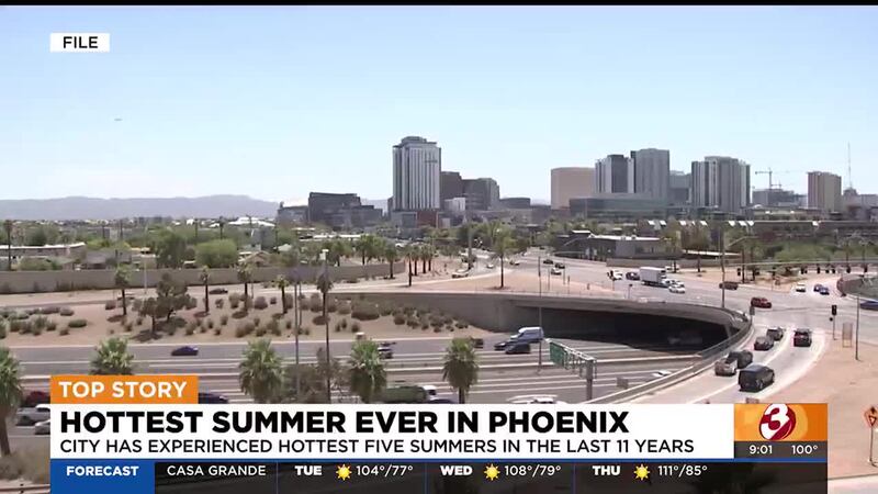 Phoenix had its hottest average temperature ever for the summer months of June, July and...