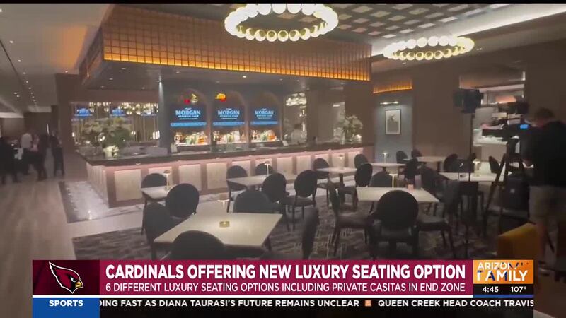 The Arizona Cardinals are offering six different luxury seating options, including private...