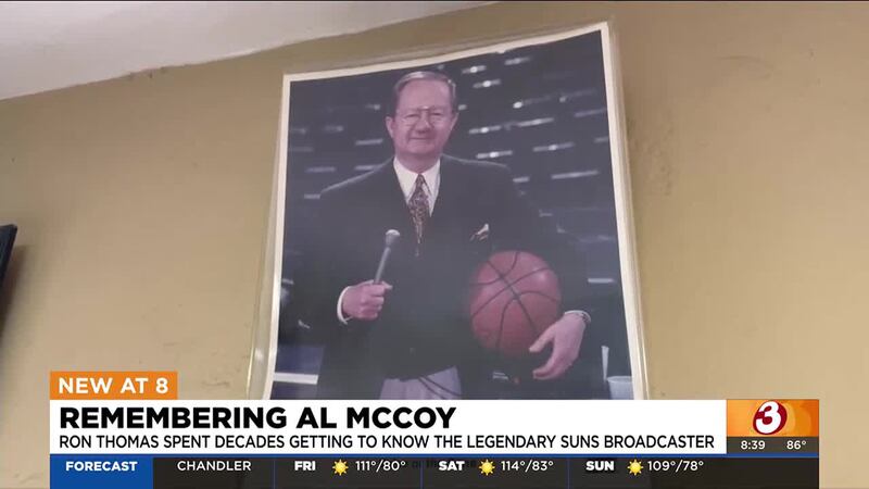 Ron Thomas has mementos of Al McCoy all around—memories of their friendship he will cherish...