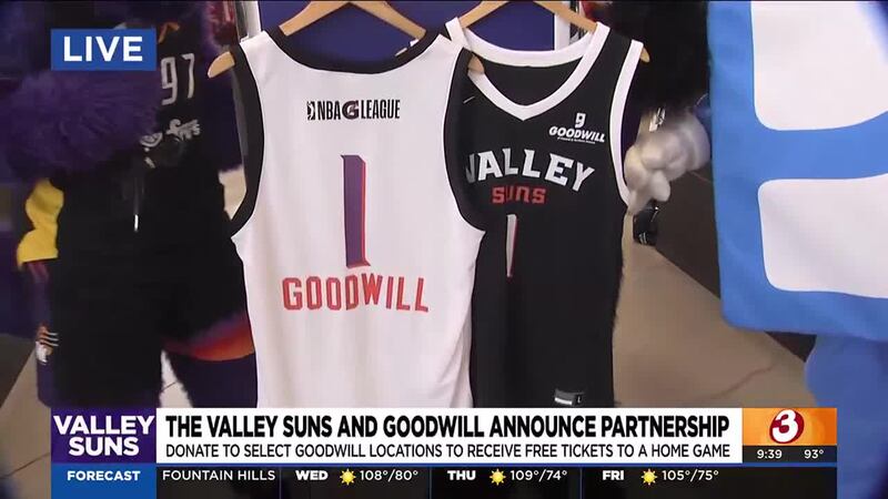 Officials announced on Wednesday that Goodwill will be partnering with the Valley Suns and...