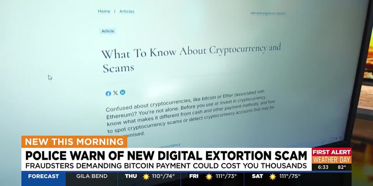 Police warning of new digital extortion scam