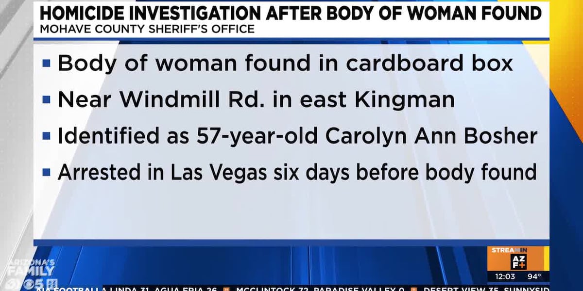 Investigation Underway After Woman Found Dead in Box Near Kingman