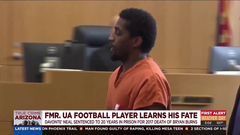 Ex-Arizona Wildcat cornerback DaVonte’ Neal was sentenced Friday to 20 years for the 2017...