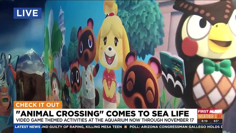 The exhibit at the Tempe aquarium will feature themed activities from the video game now...