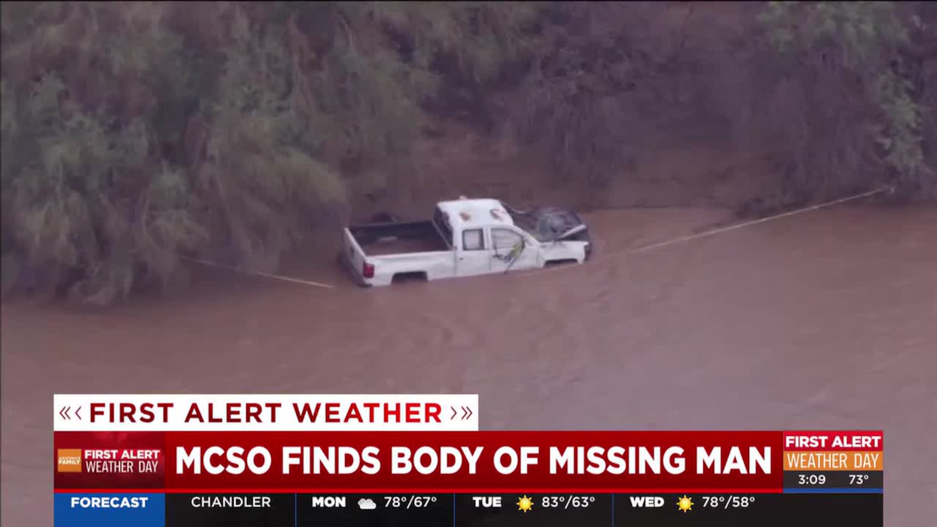 Community Bands Together in the Dramatic Search for a Man Swept Away by Flood Waters