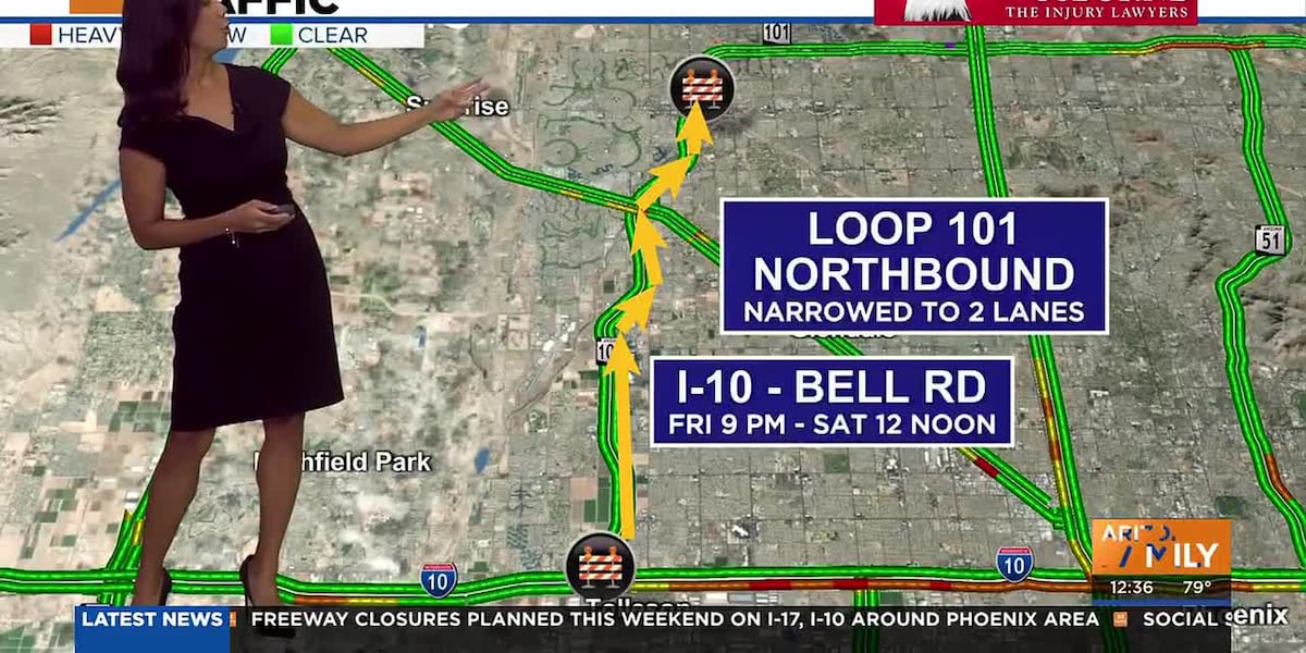 Phoenix, Dallas Weekend Freeway Closures Impacting Multiple Major Routes