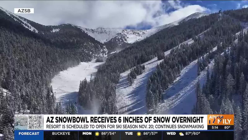 Ski season is approaching and the Arizona Snowbowl is celebrating six inches of fresh powder...