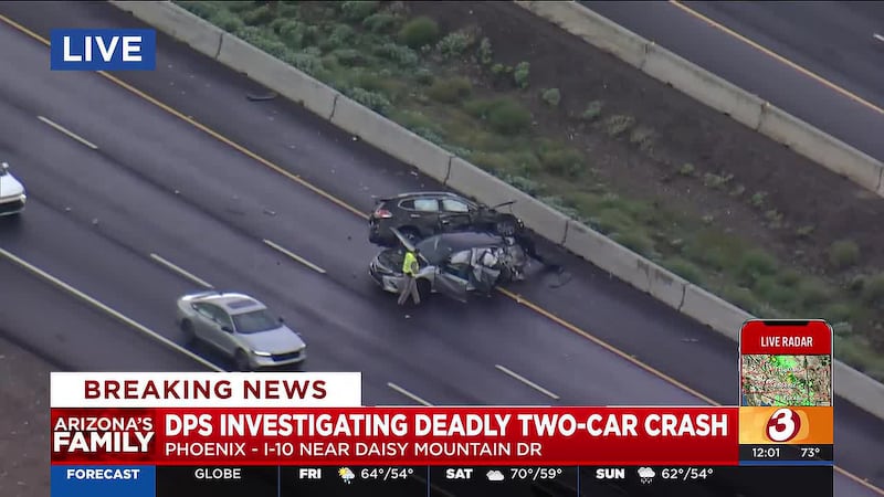 At least one person is dead after a crash on Interstate 17 north of the Valley Friday morning.